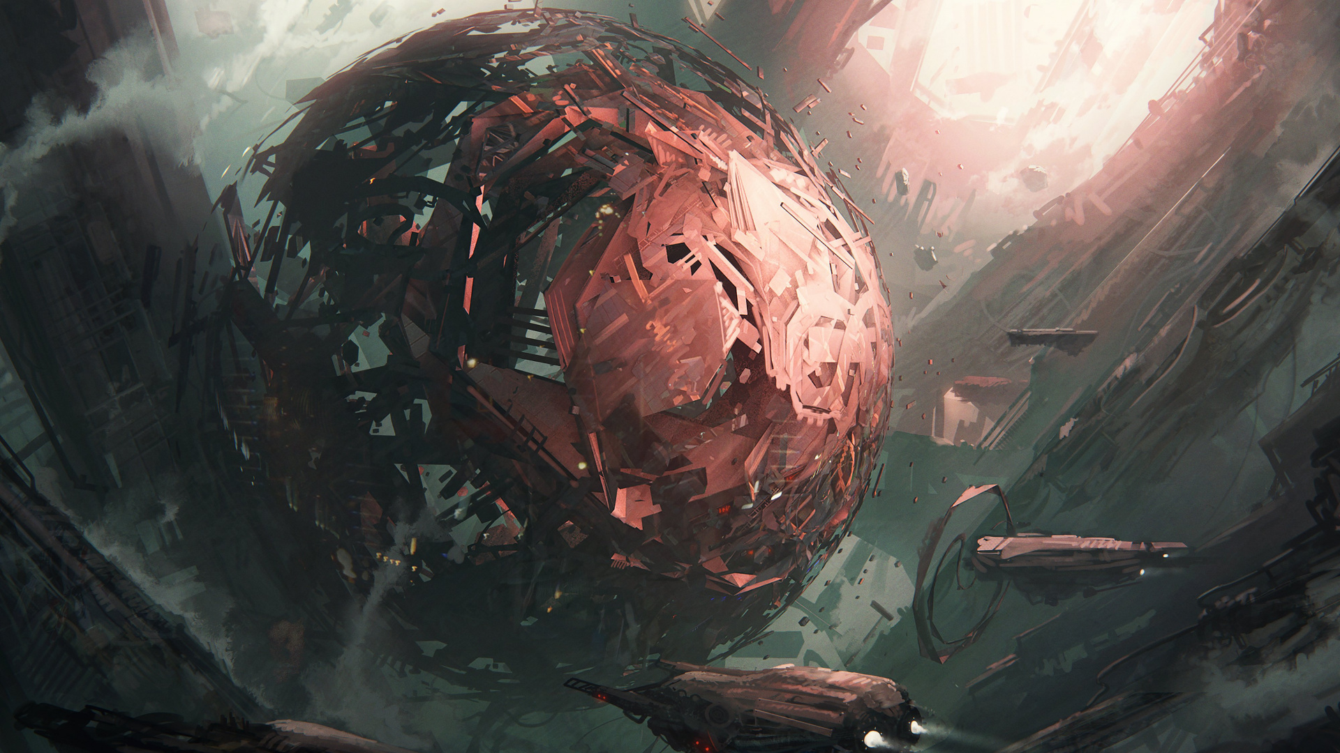 Casco Rojo y Negro Sobre Textil Negro. Wallpaper in 1920x1080 Resolution