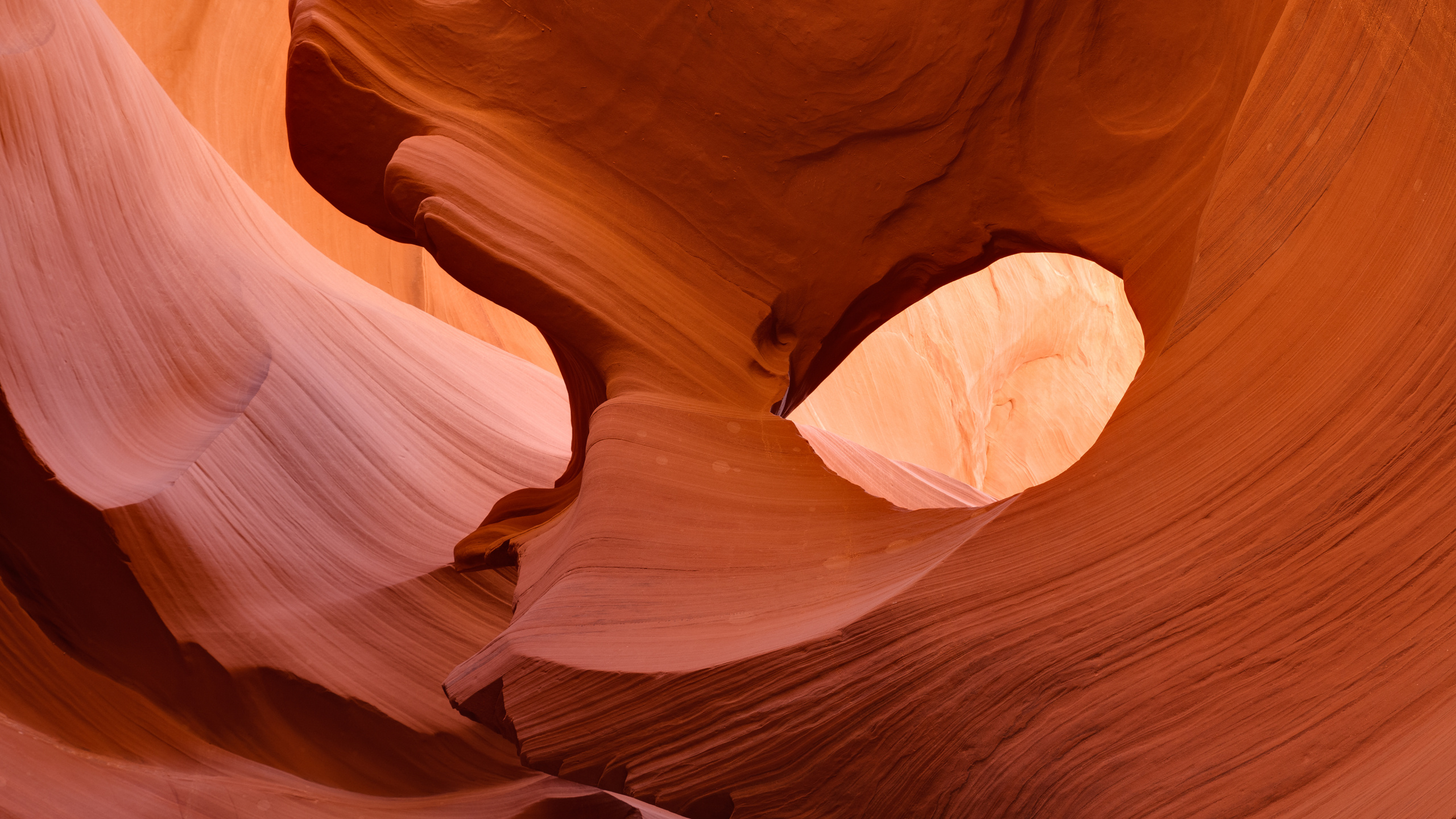 Antelope Canyon, Vermilion Cliffs National Monument, Canyon, Orange, Geologie. Wallpaper in 2560x1440 Resolution