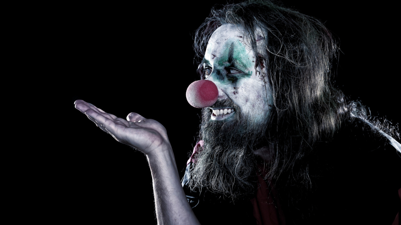 Clown, Evil Clown, Work of Art, Microphone, Lip. Wallpaper in 1280x720 Resolution