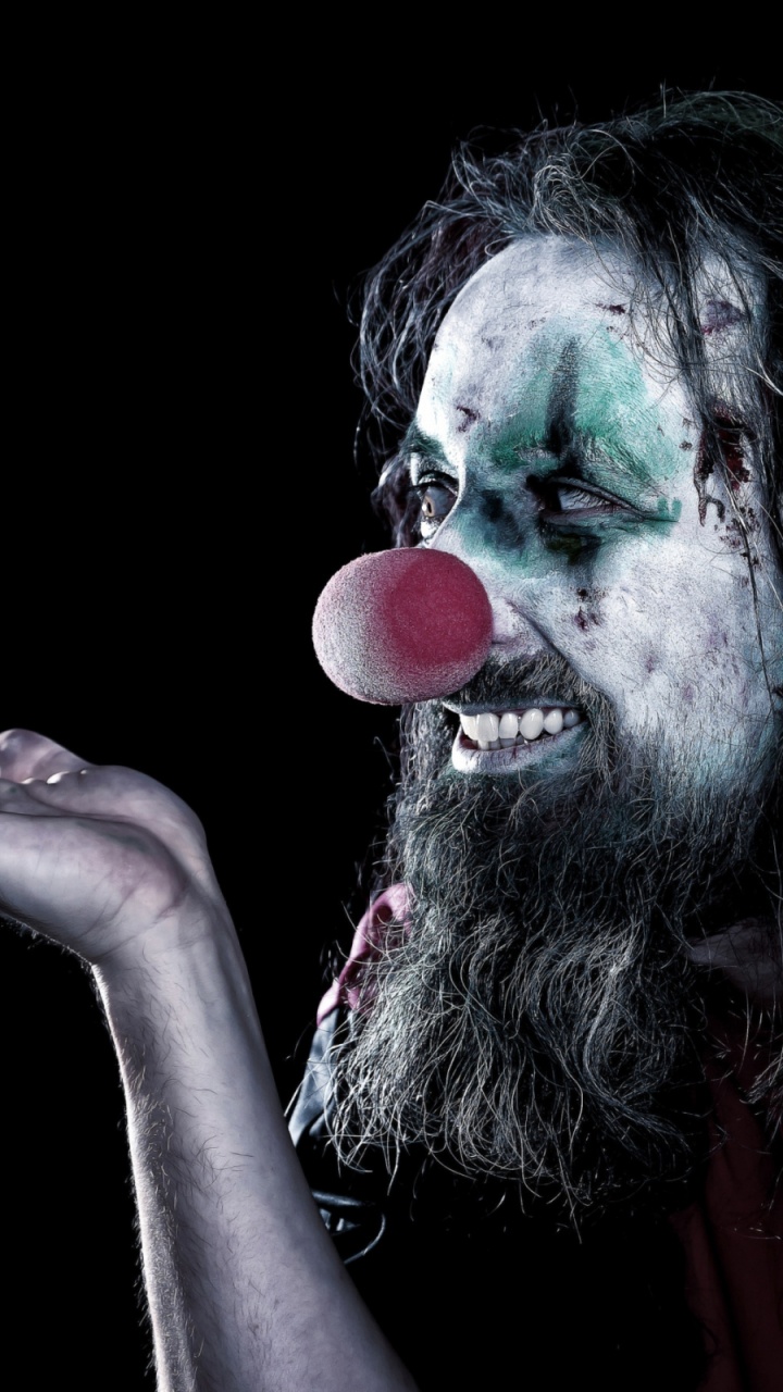 Payaso, Payaso Malvado, Obra de Arte, Micrófono, Mano. Wallpaper in 720x1280 Resolution