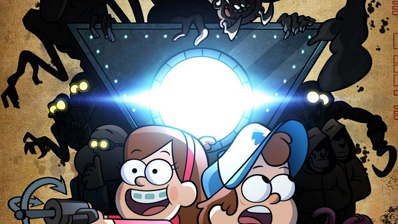 Cartel de Caídas de Gravedad, Pinos Cazo, Mabel Pines, Cartel, Canal Disney. Wallpaper in 1280x720 Resolution