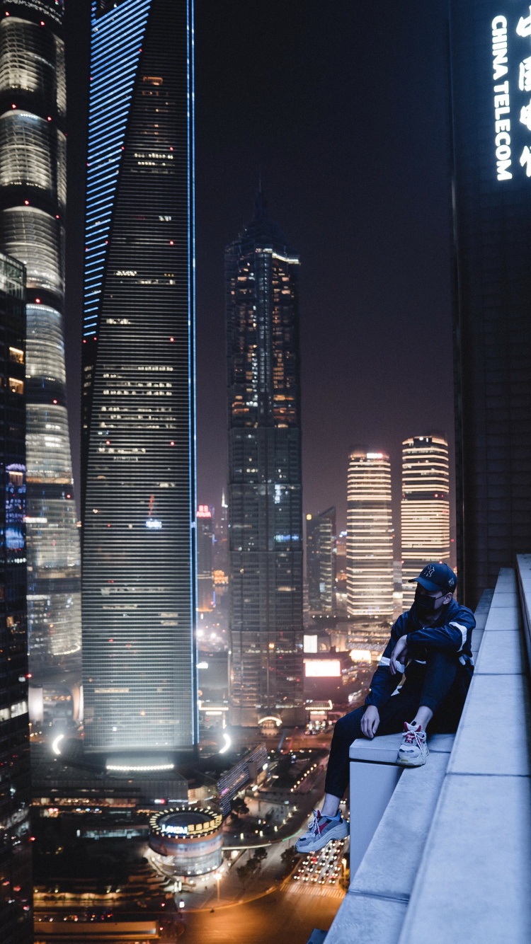 Tour de Télévision de la Perle de L'Orient, Smartphone, Télécommunication, Verrouillage Sim, Gratte-ciel. Wallpaper in 750x1334 Resolution