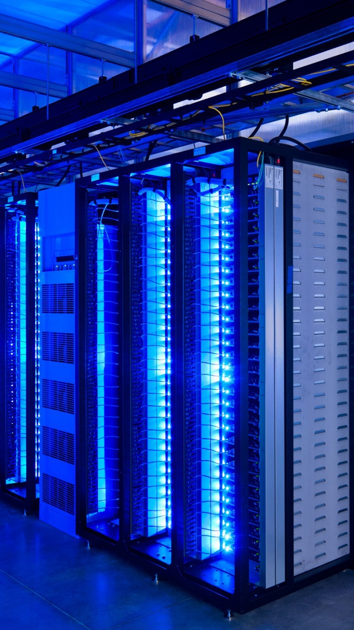 Mur de Verre Bleu et Blanc. Wallpaper in 720x1280 Resolution