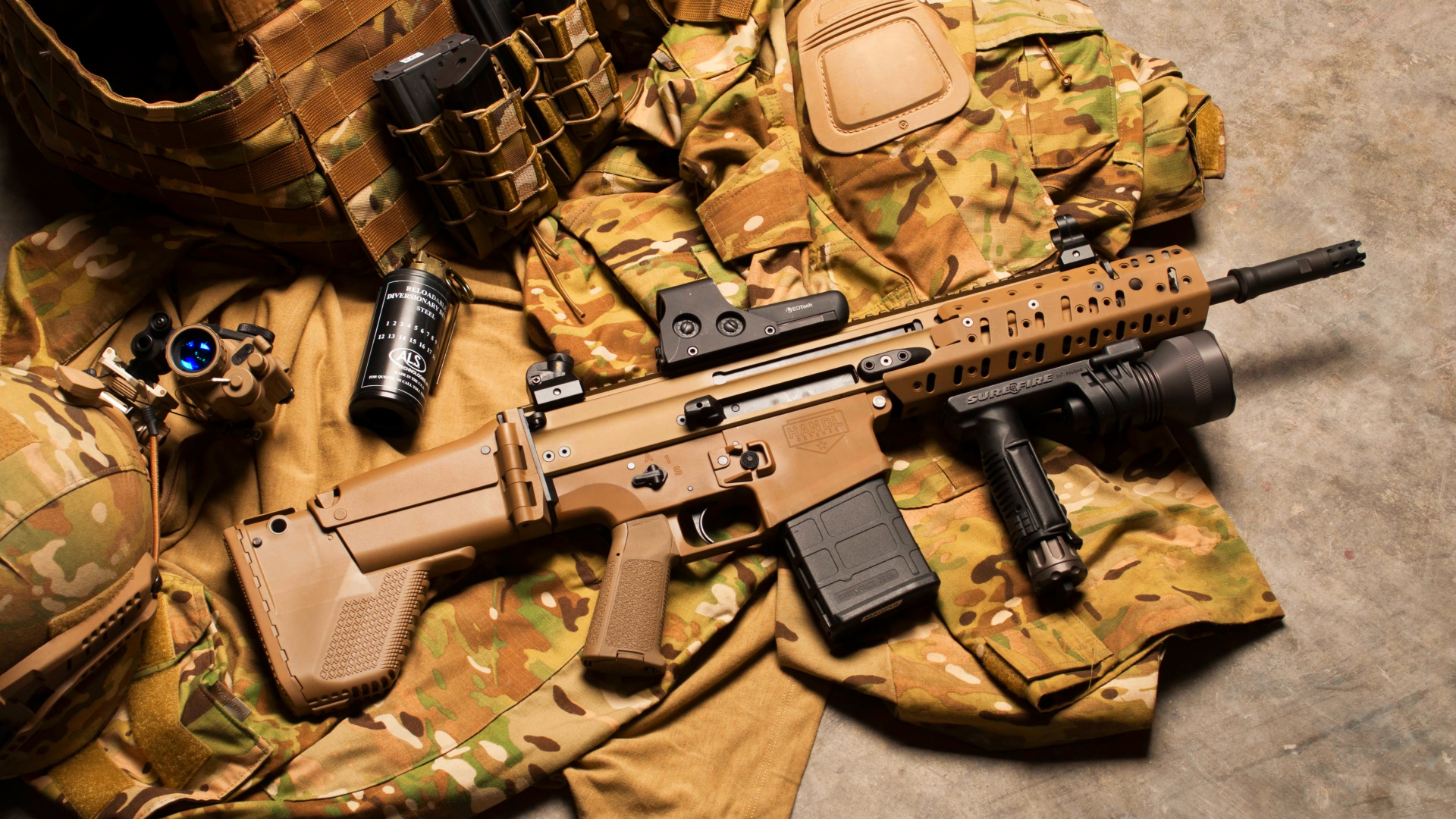 fn Scar, fn Herstal, Gun, Firearm, Trigger. Wallpaper in 1920x1080 Resolution