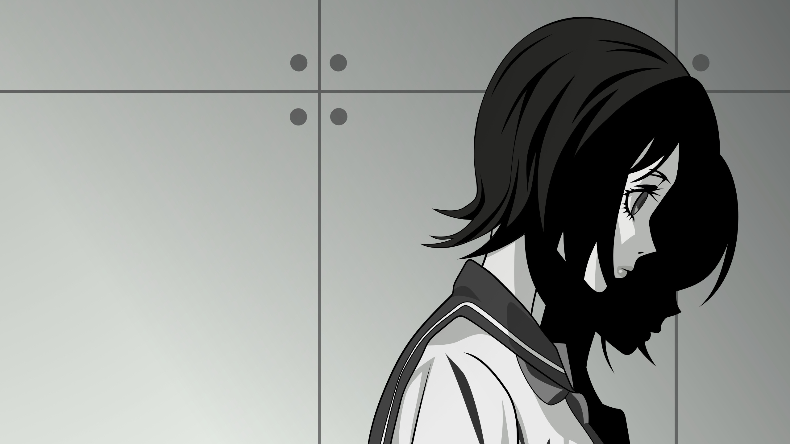 漫画家, 黑白摄影, 女孩 壁纸 2560x1440 允许