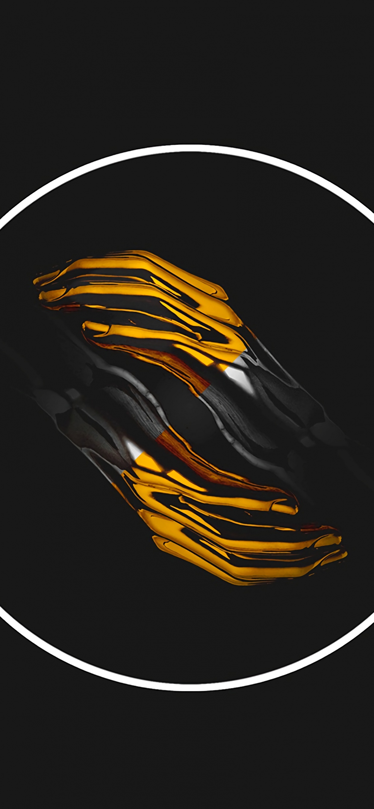 Logotipo de Pájaro Negro y Amarillo. Wallpaper in 1242x2688 Resolution