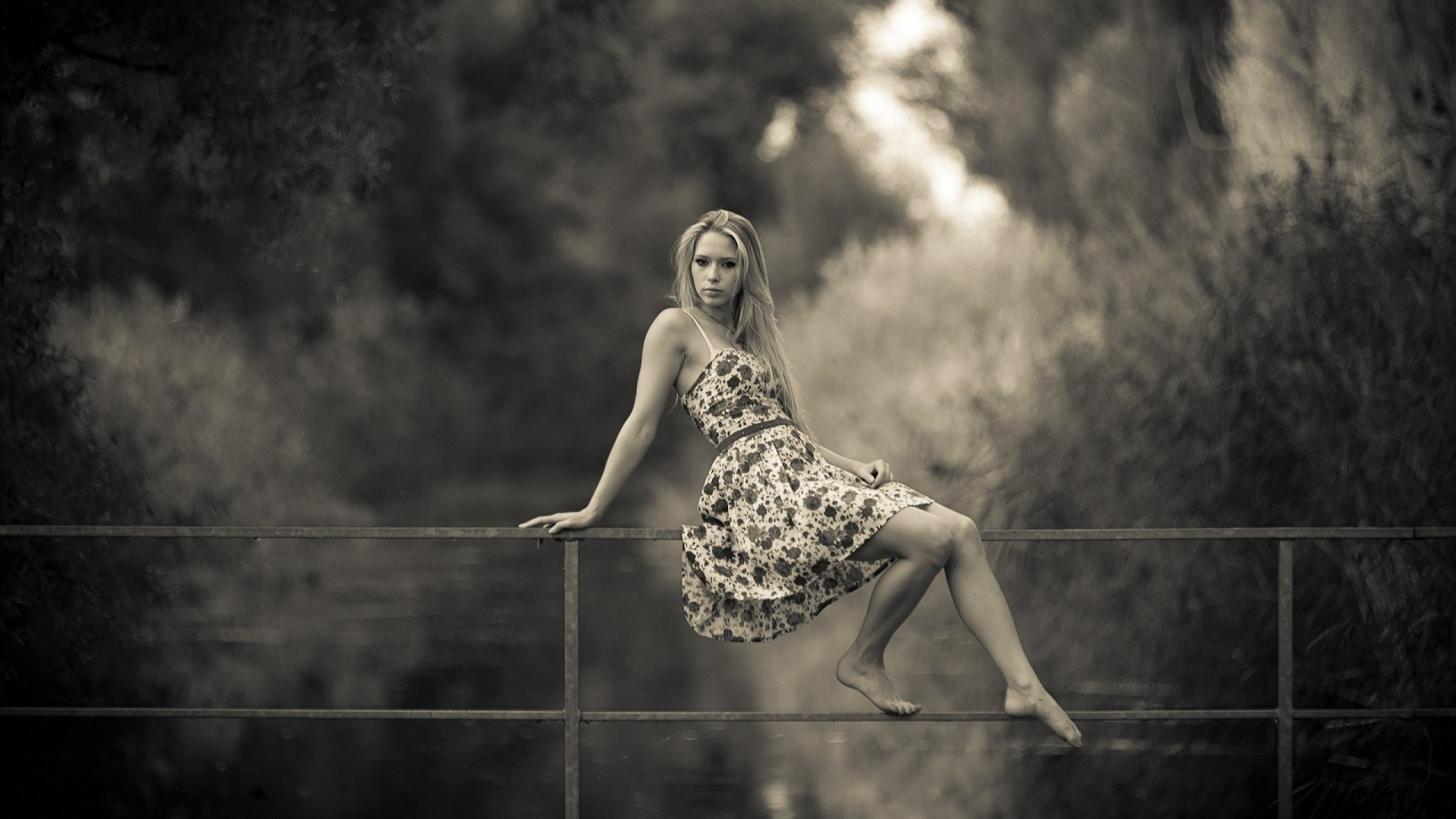 Noir et Blanc, Monochrome, Beauté, Blond, la Photographie en Monochrome. Wallpaper in 1920x1080 Resolution