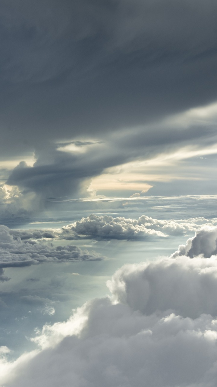 Nuages Blancs et Ciel Bleu Pendant la Journée. Wallpaper in 720x1280 Resolution