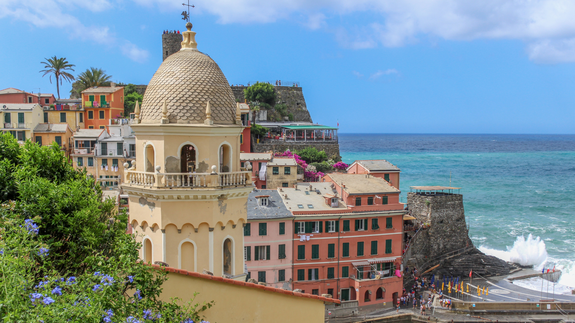 韦尔纳扎, 旅游景点, 城市, 旅游业, 海岸 壁纸 1920x1080 允许