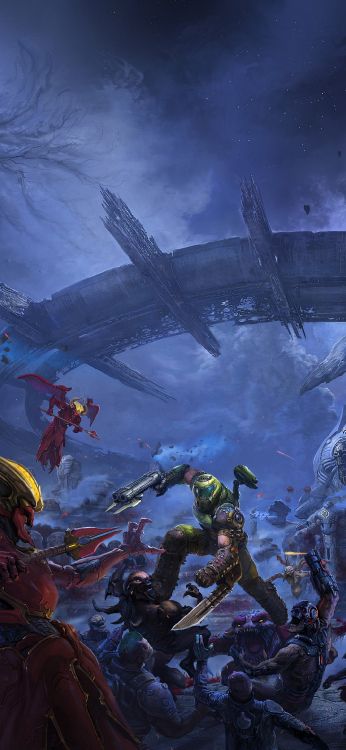 Doom Eternal, Fatalidad, QuakeCon, Gamescom, Pack de Expansión. Wallpaper in 1080x2340 Resolution