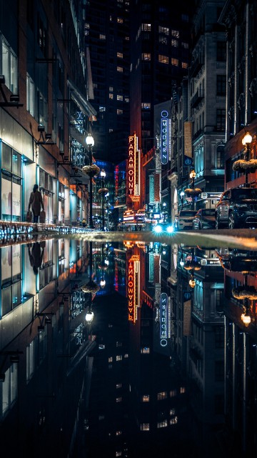 Image reflection, boston, building, water, electricity