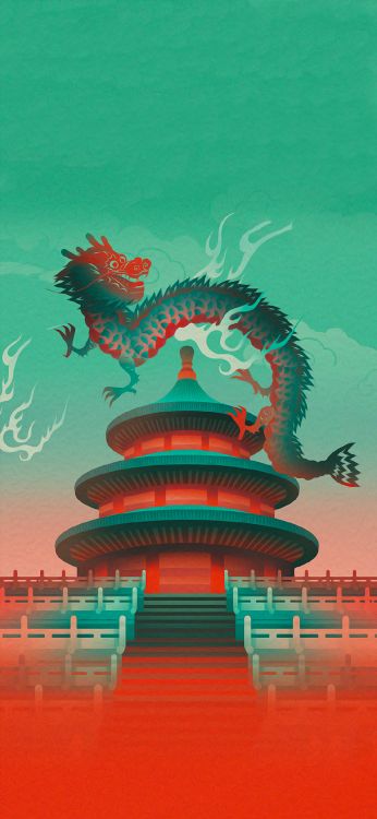 Arte, Ilustración, Cartel, Arte Japonés, Diseño. Wallpaper in 1125x2436 Resolution