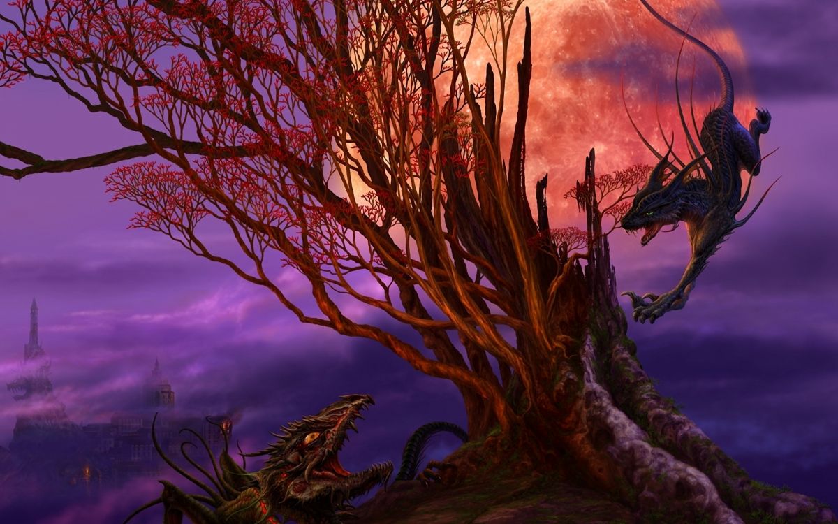 Árbol Desnudo Marrón Bajo un Cielo Azul. Wallpaper in 1920x1200 Resolution