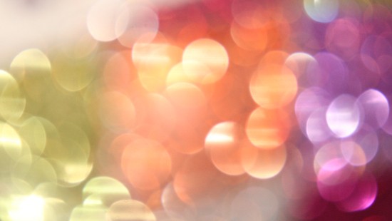 Image red and white bokeh lights