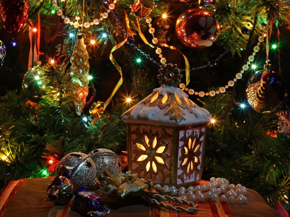 圣诞彩灯, 圣诞装饰, 圣诞树, 新的一年, 圣诞节 壁纸 2048x1536 允许