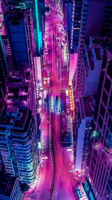 Image Aesthetics, building, purple, light, skyscraper