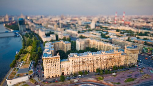 Image aerial view of city buildings during daytime