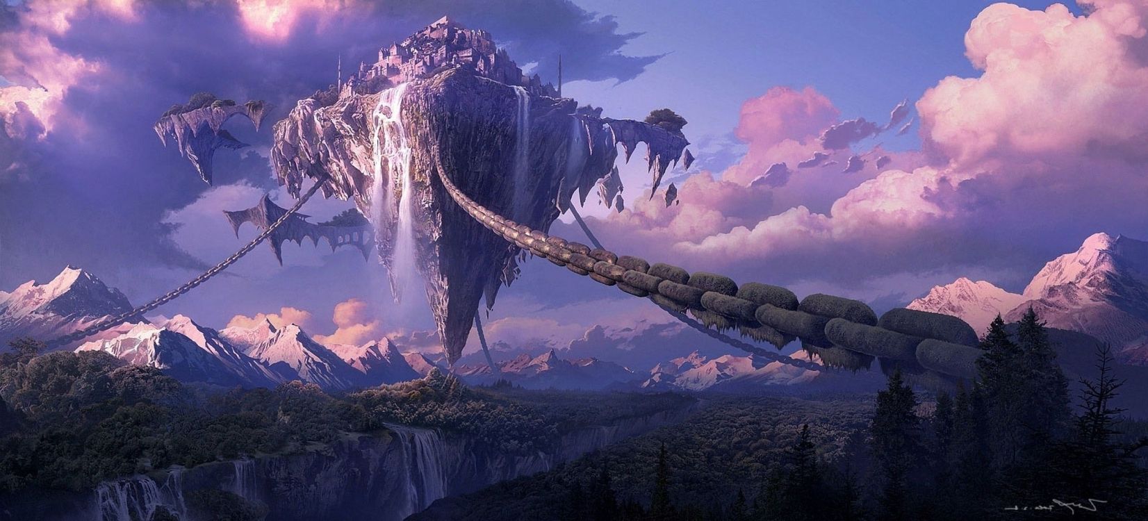 Mann Reitet Tagsüber Auf Dem Berg. Wallpaper in 2379x1080 Resolution