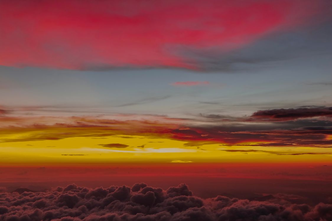 Himmel, Goldene Stunde, Sonnenuntergang, Cloud, Afterglow. Wallpaper in 5120x3414 Resolution