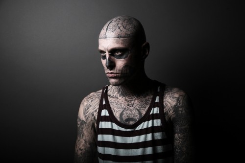 Image Rick Genest, montreal, model, face, black