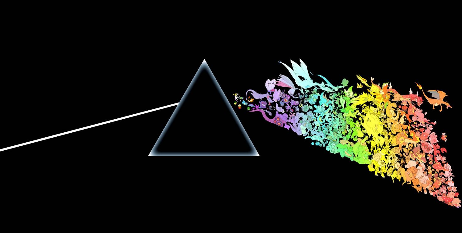 Pink Floyd, Diseño Gráfico, Triangulo, Gráficos, Luz. Wallpaper in 2530x1280 Resolution