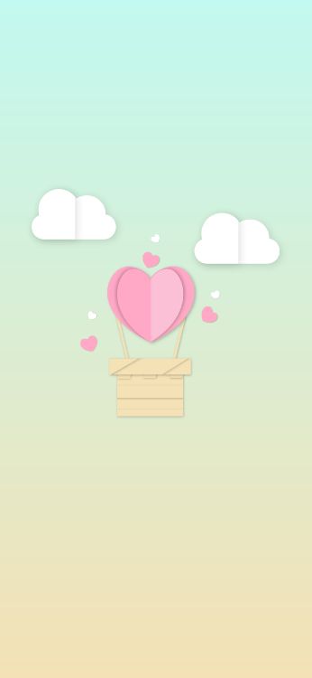 Herzen, Heißluftballon, Pink, Zutat, Muster. Wallpaper in 1243x2689 Resolution