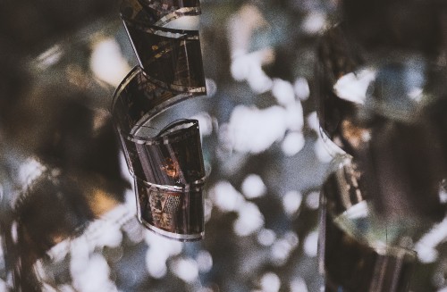 Image silver diamond ring in tilt shift lens