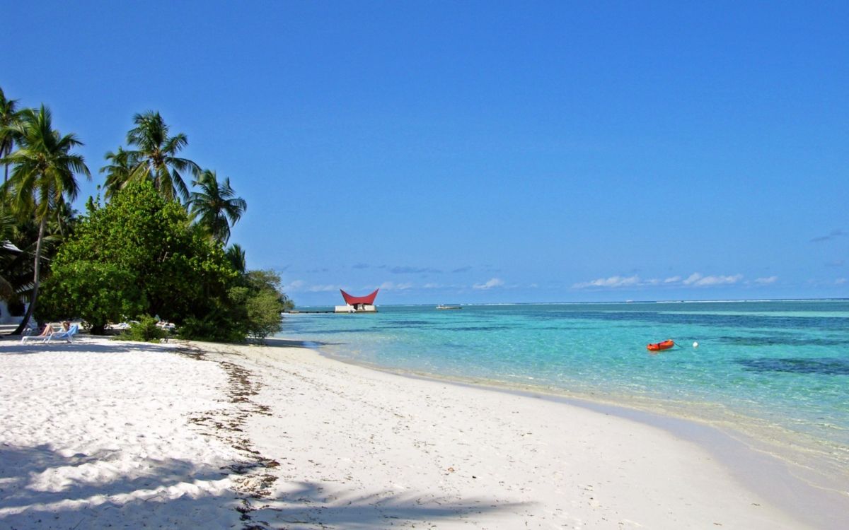 Rotes Boot am Meer Tagsüber. Wallpaper in 2560x1600 Resolution