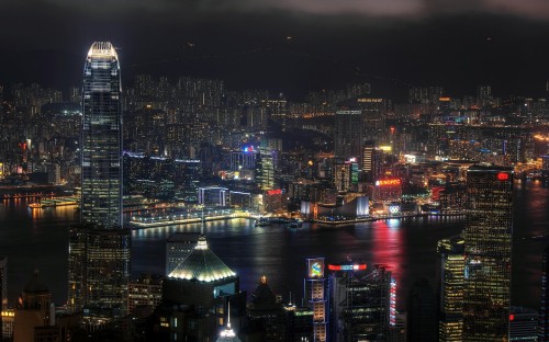 Image city skyline during night time