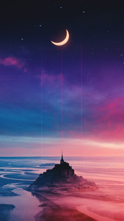 Picsart, Eau, Atmosphère, Lumière, Nature. Wallpaper in 2160x3840 Resolution