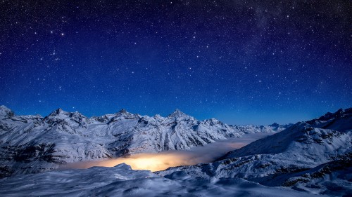 Image mountainous landforms, mountain, nature, mountain range, winter