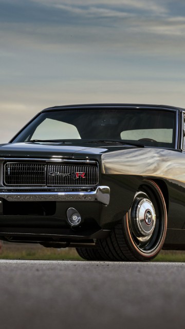 1970 Black Dodge Charger  Free Stock Photo