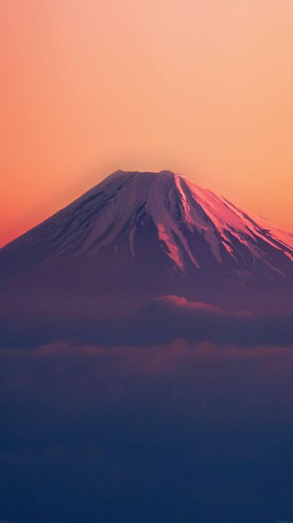 stratovolcano, mountainous landforms, mountain, volcanic landform, cloud