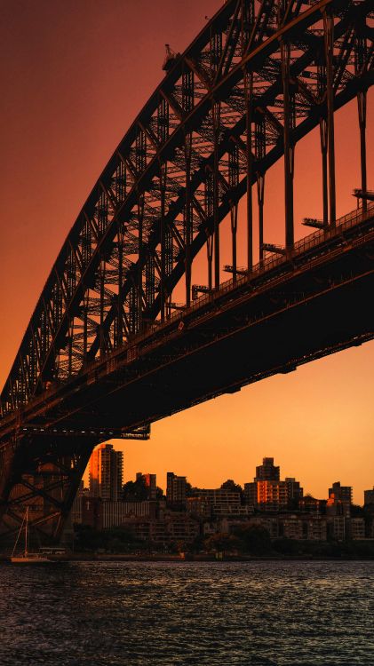 Puente Del Puerto de Sídney, la Ópera de Sídney, Bahía de Puerto Jackson, Silla Sra. Macquaries, Ojo de la Torre de Sydney. Wallpaper in 1800x3200 Resolution