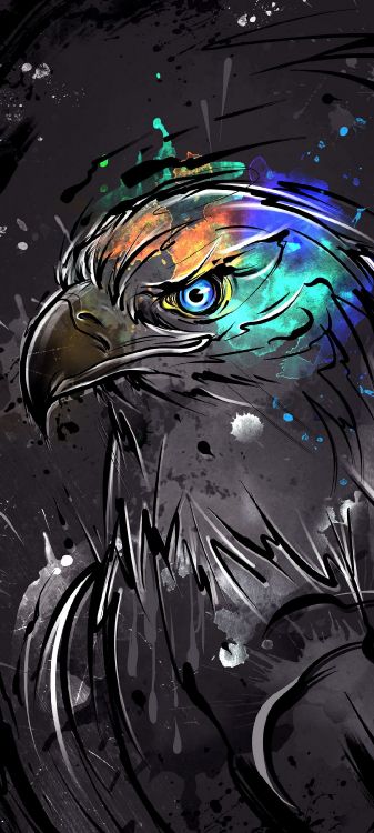 Viva, Ave, Pico, Arte, Ilustración. Wallpaper in 1080x2400 Resolution