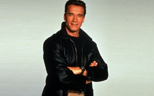 Image arnold schwarzenegger handsome, arnold schwarzenegger, jacket, leather jacket, outerwear