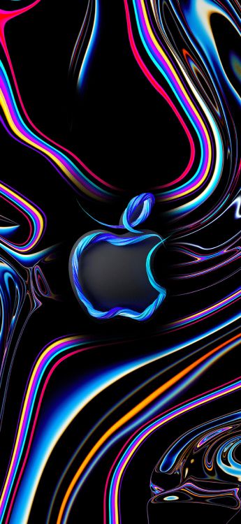 Apple, la Pureté de la Couleur, Lumière, Noir, Art. Wallpaper in 1436x3113 Resolution