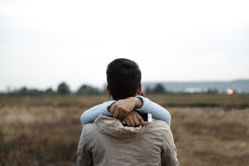 Image hug, romance, People in nature, human, grass family