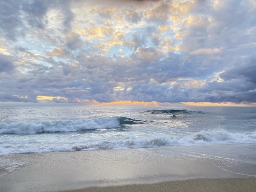 Image sea, water, cloud, afterglow, natural environment