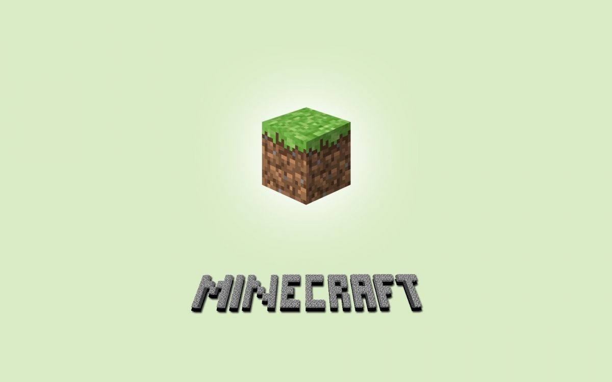 Minecraft, Logotipo, Verde, Marca, Cubo. Wallpaper in 1920x1200 Resolution