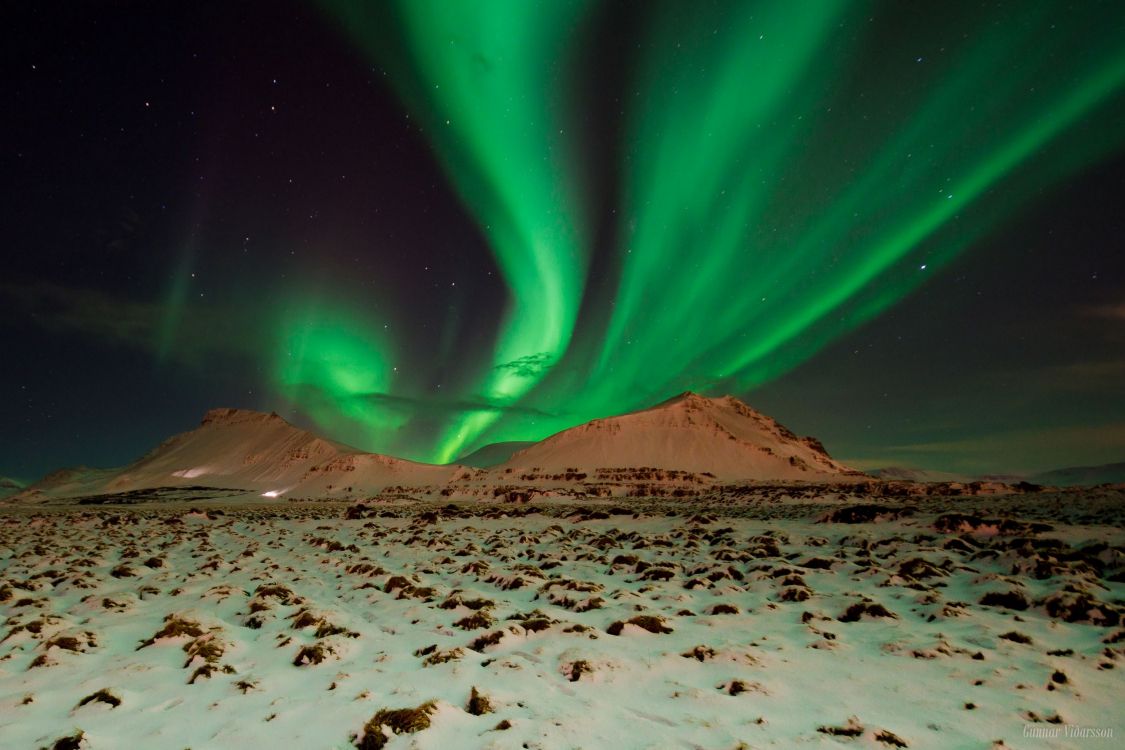 aurora, nature, light, landscape, green