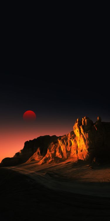 气氛, 性质, 自然景观, 日落, 余辉 壁纸 1500x3000 允许