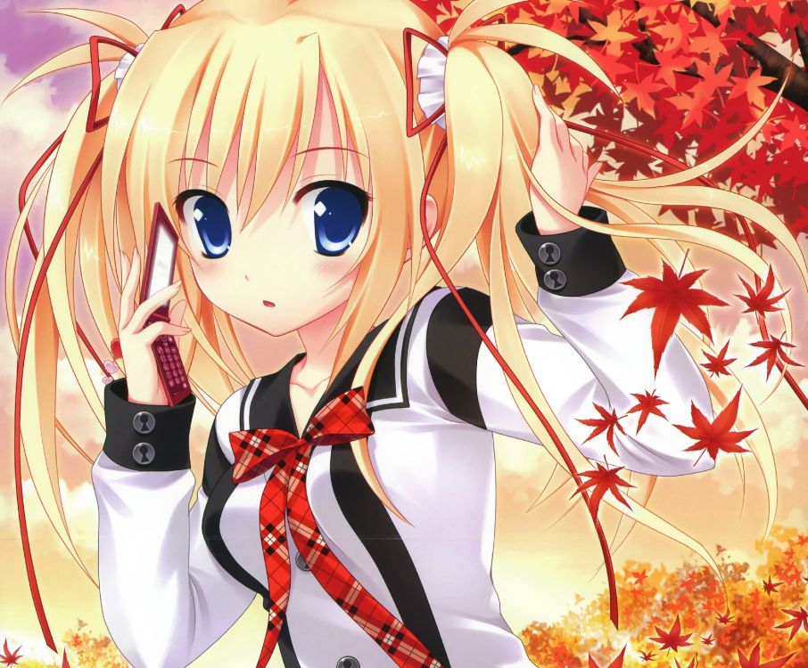 Personnage D'anime Fille Aux Cheveux Blonds. Wallpaper in 3489x2886 Resolution