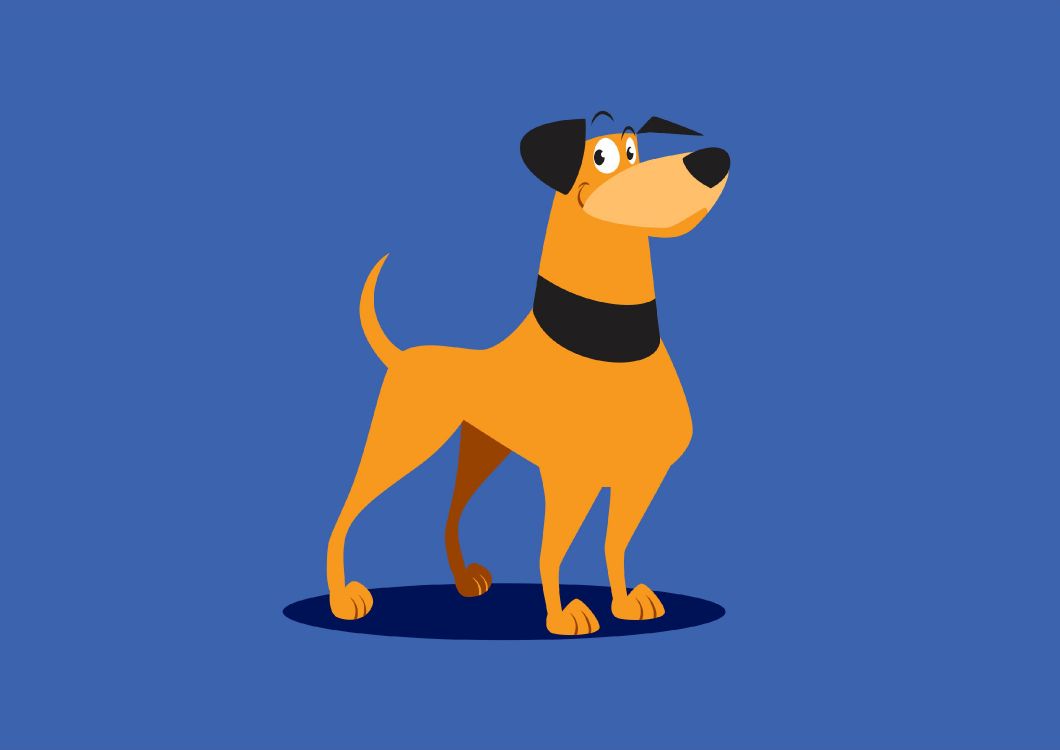 Braune Und Schwarze Hunde-Cartoon-Figur. Wallpaper in 3508x2482 Resolution