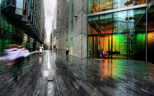 Image people walking on street during daytime