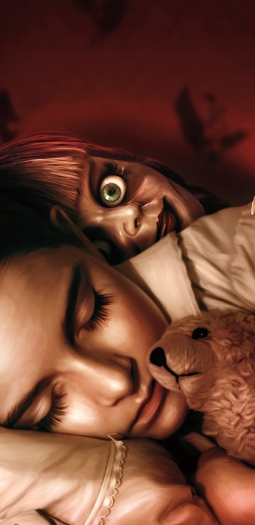 Image person lying on bed covered with blanket
