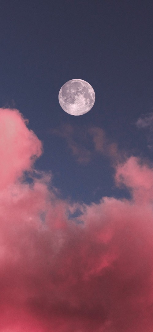 Image pink, morro fuji, cloud, atmosphere, moon