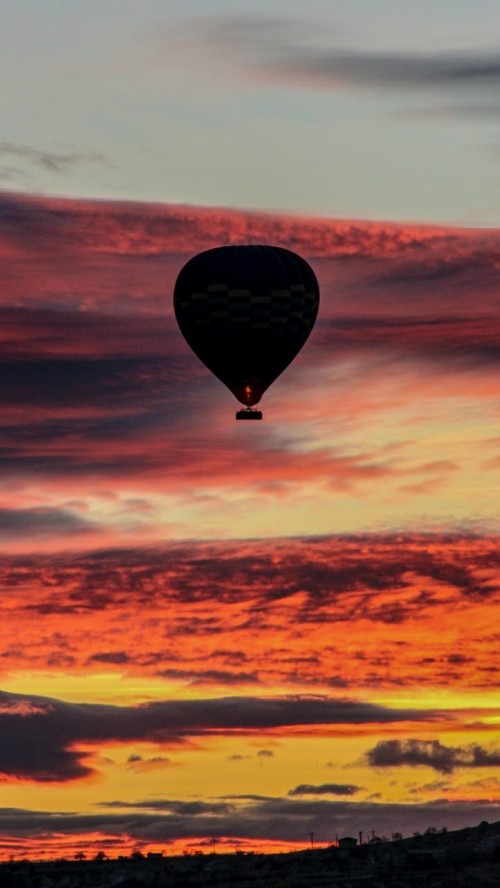 Image flight, hot air balloon, balloon, sunset, nature