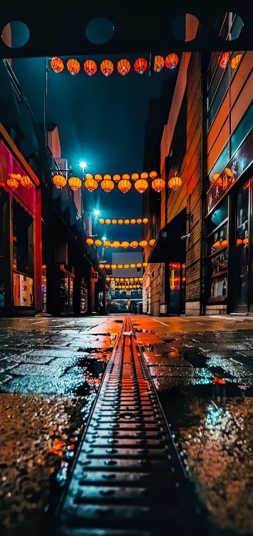 Nuit, Lumière de Rue, Lumière, Paysage Urbain, Rue. Wallpaper in 1422x3000 Resolution