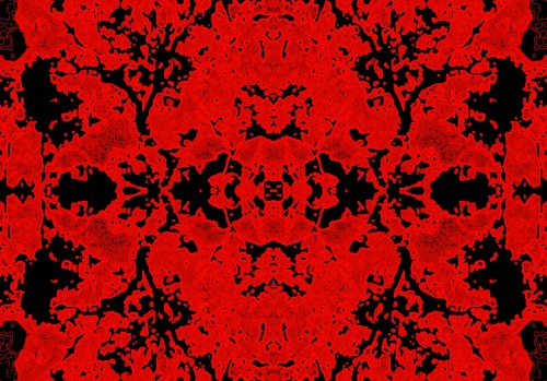 Image red floral design on white background